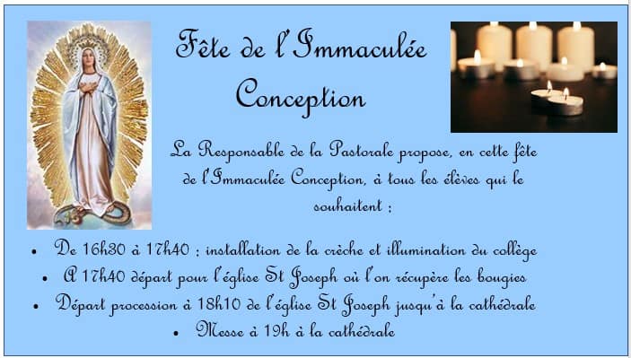 You are currently viewing Fête de l’Immaculée Conception